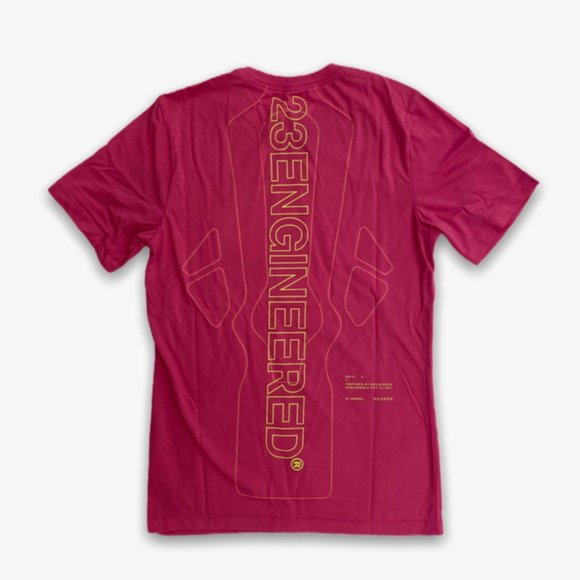 Nike Jordan Engineered 23 Crew Tee Active Fuchsia - Picture 3 of 8